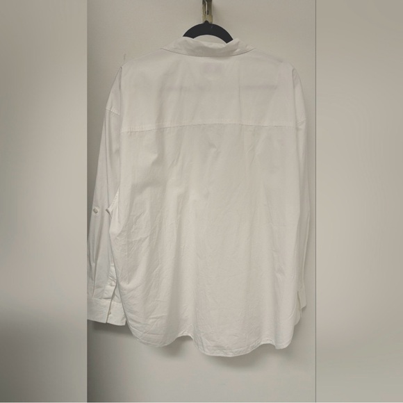 Babaton Classic White Button Down Shirt Cotton Poplin - Picture 4 of 5
